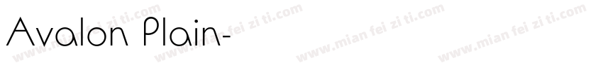 Avalon Plain字体转换